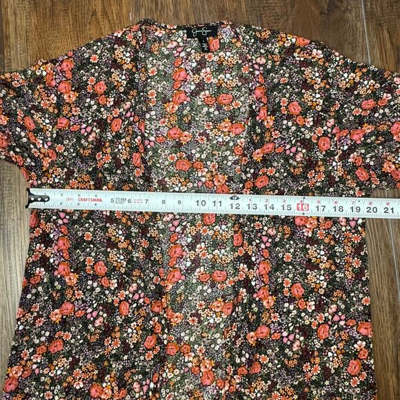 Jessica Simpson SMALL Garden Escape LEILANI floral open front cardigan duster - Picture 8 of 14